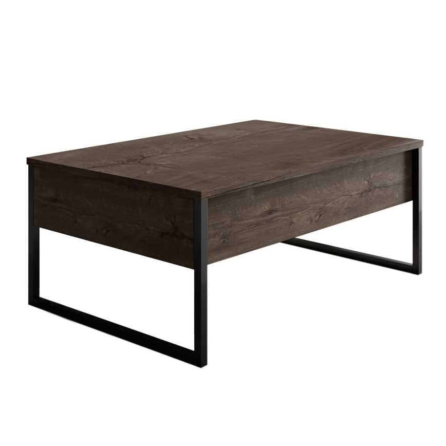Stolik kawowy LUXE 40x90 cm orzech/czarny