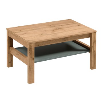 Stolik kawowy MENTA 90x45 cm dąb wotan/zielony