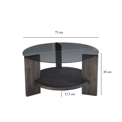 Stolik kawowy MONDO 40x75 cm sosna/czarny