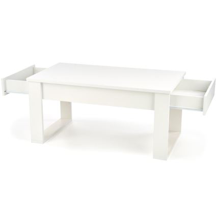 Stolik kawowy z szufladami NEA 52x110 cm biały