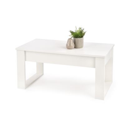Stolik kawowy z szufladami NEA 52x110 cm biały