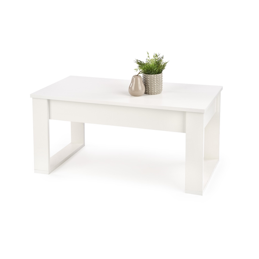 Stolik kawowy z szufladami NEA 52x110 cm biały