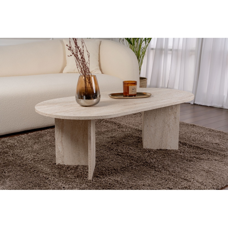 Stolik kawowy NEL 119x60 cm trawertyn