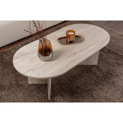 Stolik kawowy NEL 119x60 cm trawertyn