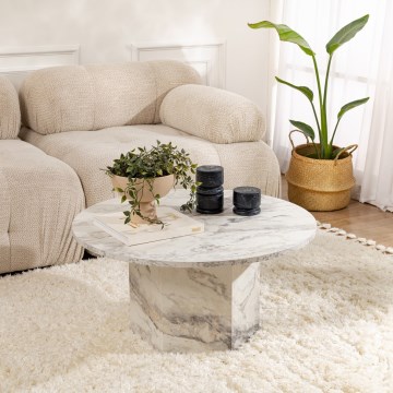 Stolik kawowy NOVA 40x80 cm dekor marmuru