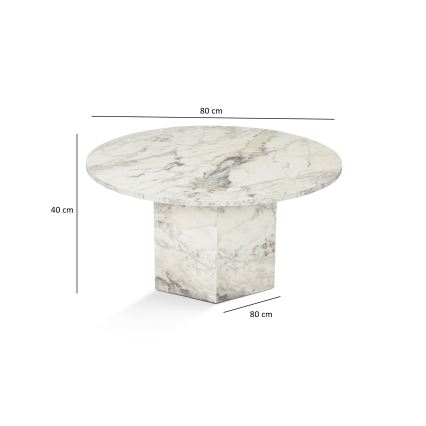 Stolik kawowy NOVA 40x80 cm dekor marmuru