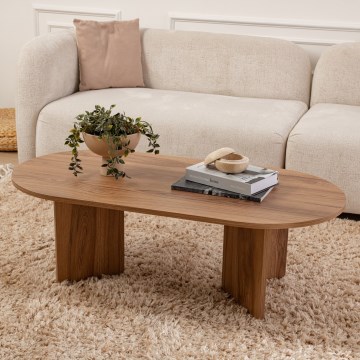 Stolik kawowy OVAL 60x120 cm brązowy