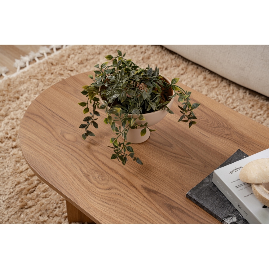 Stolik kawowy OVAL 60x120 cm brązowy