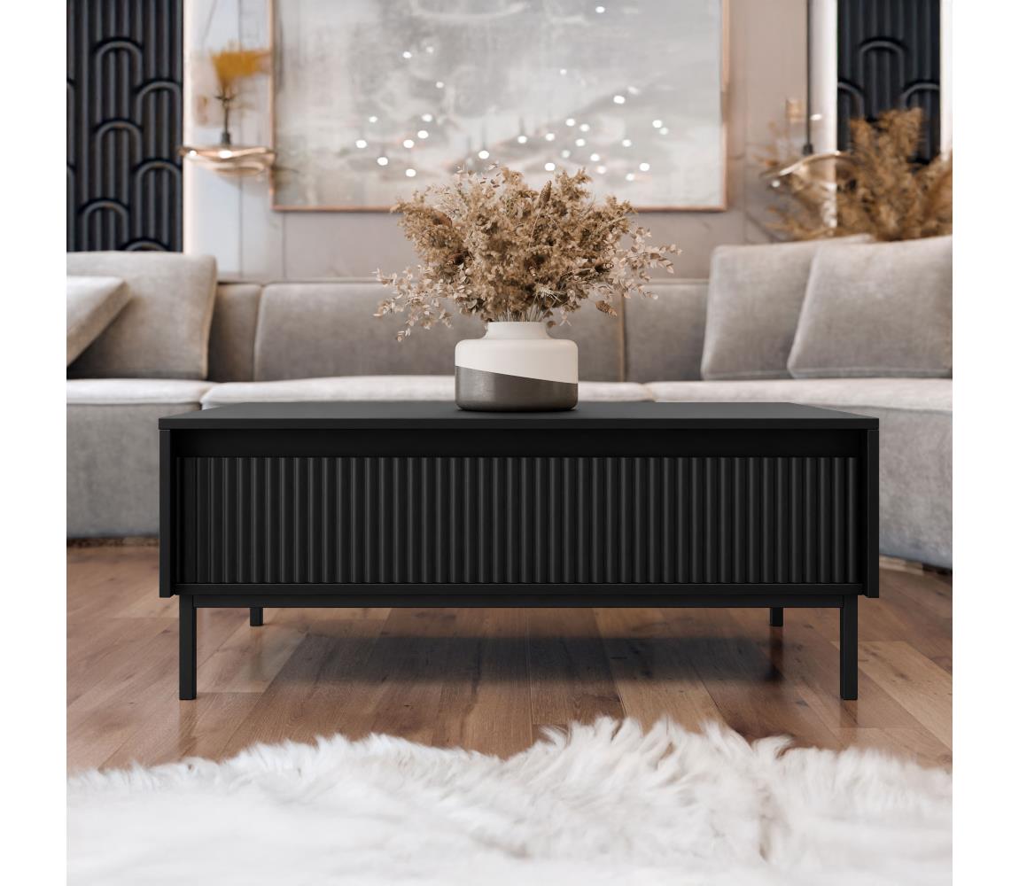 Stolik kawowy OZMI 100x40 cm czarny