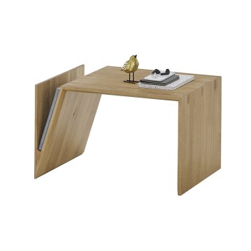 Stolik kawowy PRISM 60x40 cm z regulacją ustawienia (pionowo/poziomo), dąb