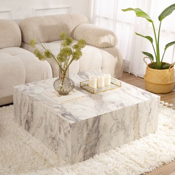 Stolik kawowy PRIZMA 35x90 cm w dekorze marmuru