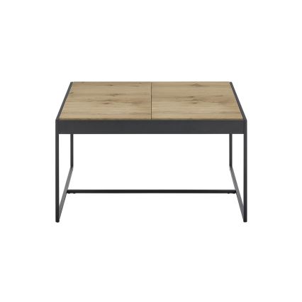 Stolik kawowy PULSE 83x83 cm dąb/czarny