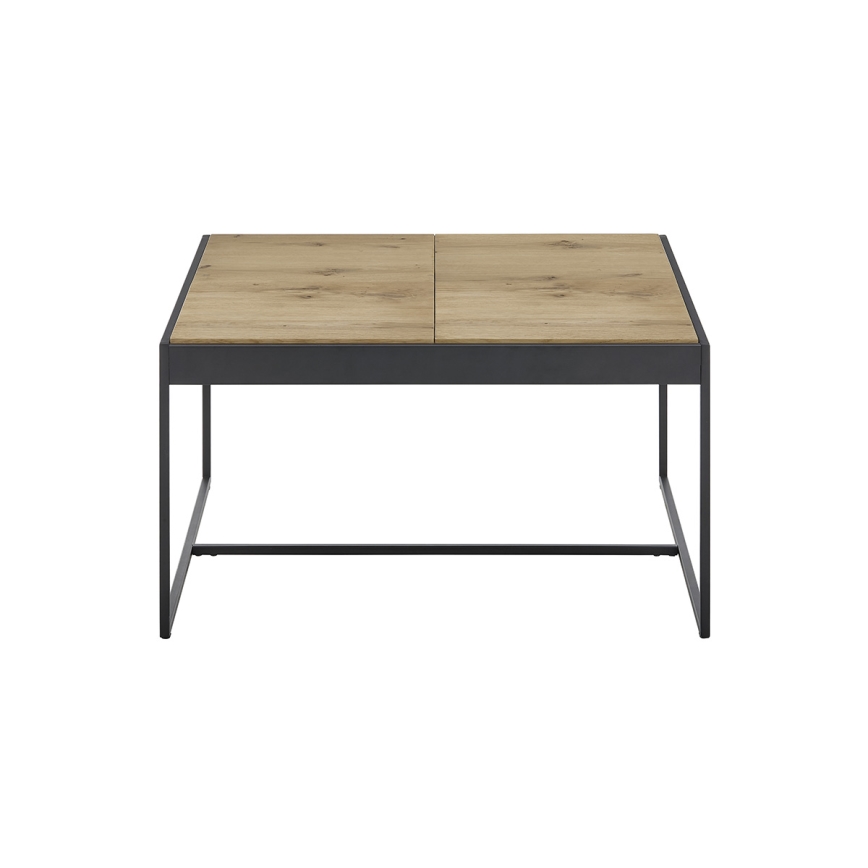 Stolik kawowy PULSE 83x83 cm dąb/czarny