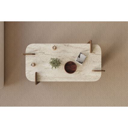 Stolik kawowy PURO 120x60 cm orzech/beżowy