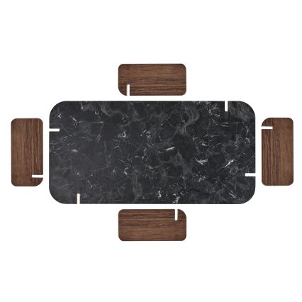 Stolik kawowy PURO 120x60 cm orzech/czarny