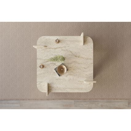 Stolik kawowy PURO 90x90 cm beżowy