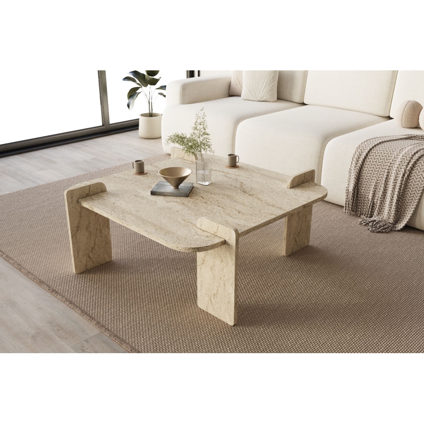 Stolik kawowy PURO 90x90 cm trawertyn