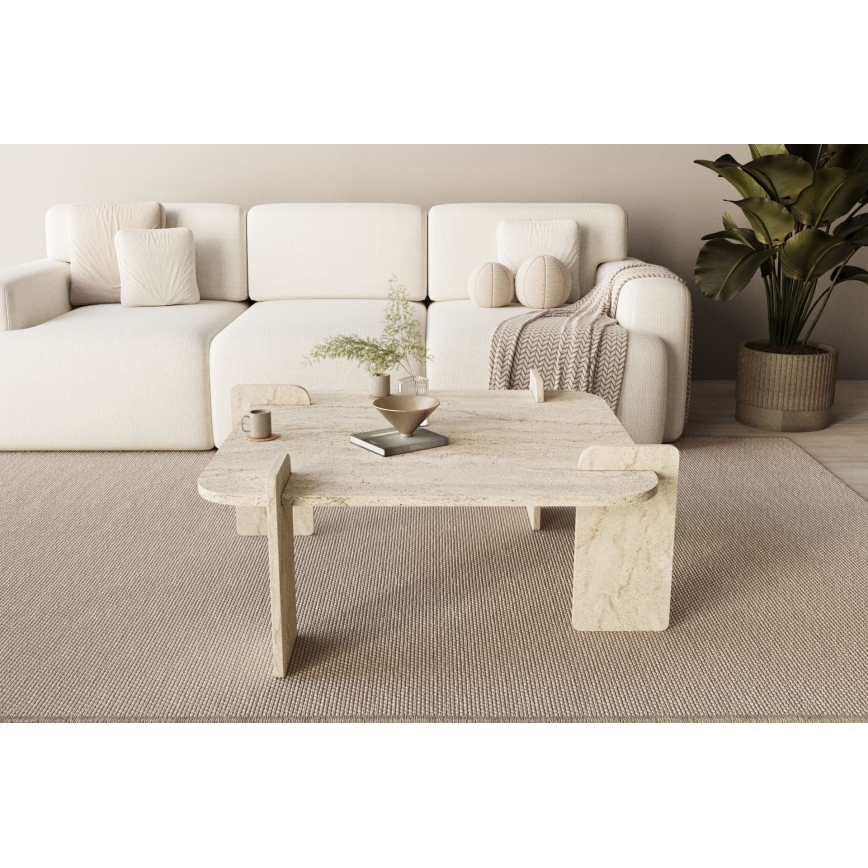 Stolik kawowy PURO 90x90 cm trawertyn