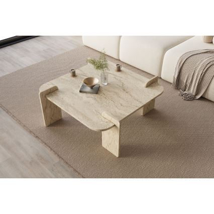Stolik kawowy PURO 90x90 cm trawertyn