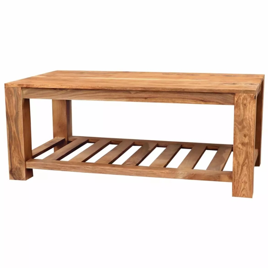 Stolik kawowy RAMI 110x60 cm lite drewno/palisander