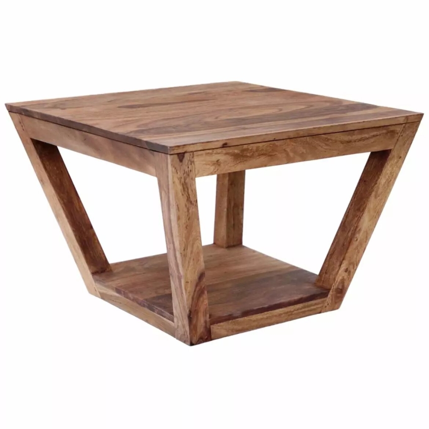 Stolik kawowy RAMI 60x60 cm lite drewno/palisander