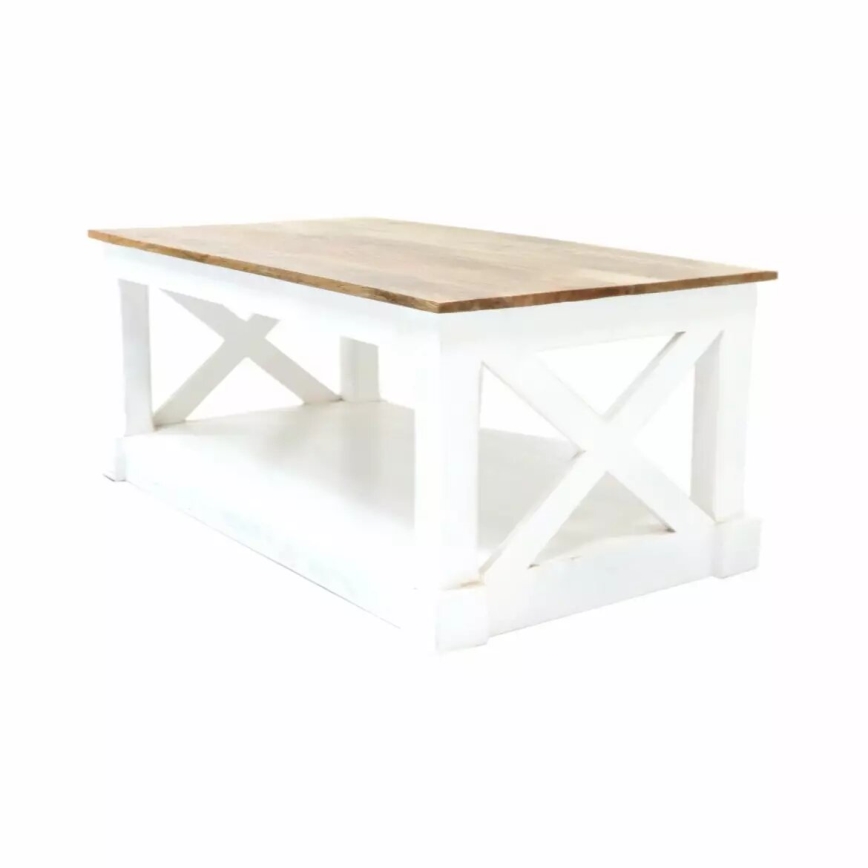 Stolik kawowy RETRO 110x60 cm lite drewno/drzewo magowe