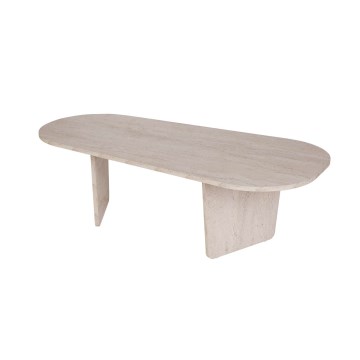 Stolik kawowy ROND 130x65 cm beżowy