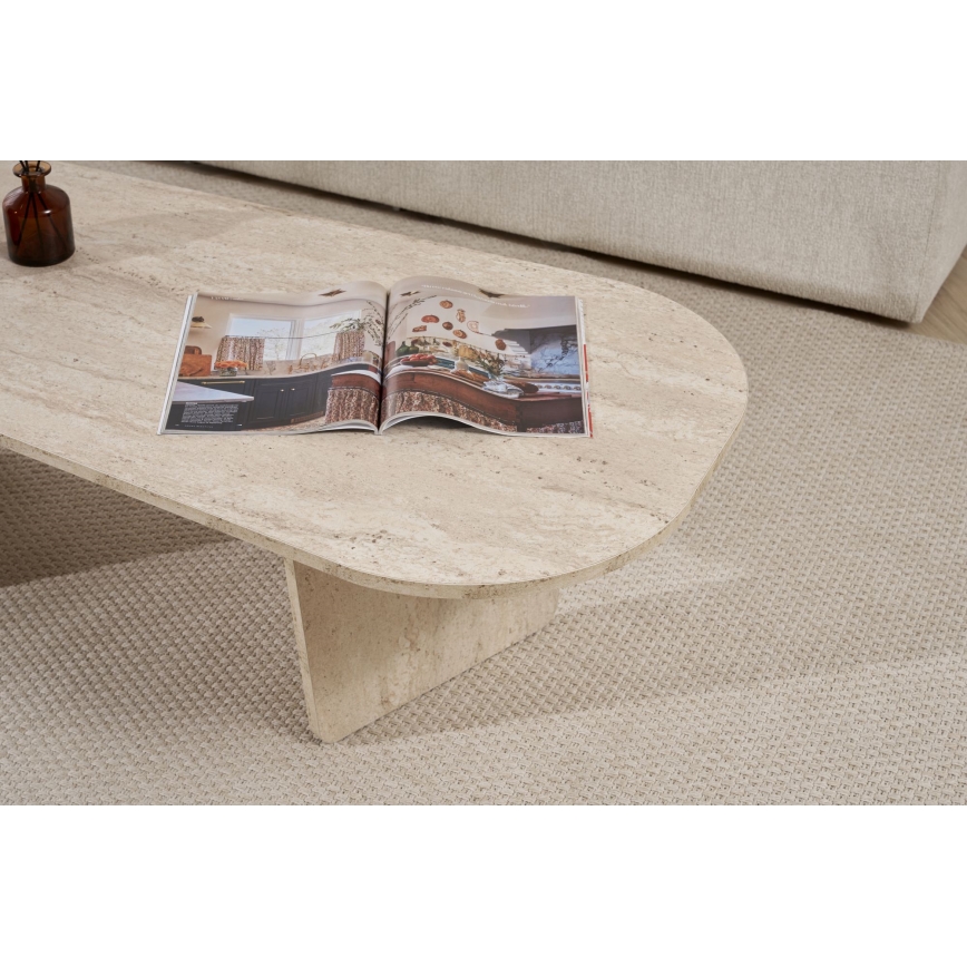 Stolik kawowy ROND 130x65 cm beżowy