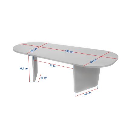 Stolik kawowy ROND 130x65 cm beżowy
