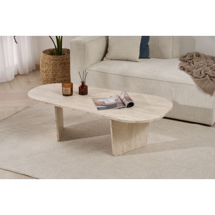 Stolik kawowy ROND 130x65 cm trawertyn