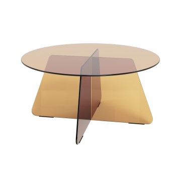 Stolik kawowy SANOS 80 cm przydymiony brąz