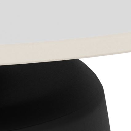 Stolik kawowy SANTORINI śr. 70 cm biały/czarny/ceramika