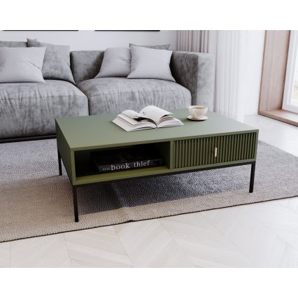 Stolik kawowy SUE zielony/czarny