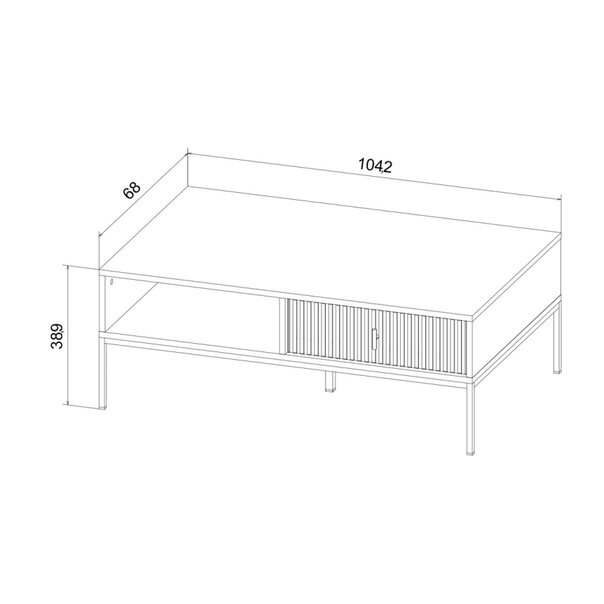 Stolik kawowy SUE zielony/czarny
