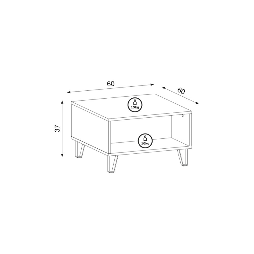 Stolik kawowy SULA dąb artisan