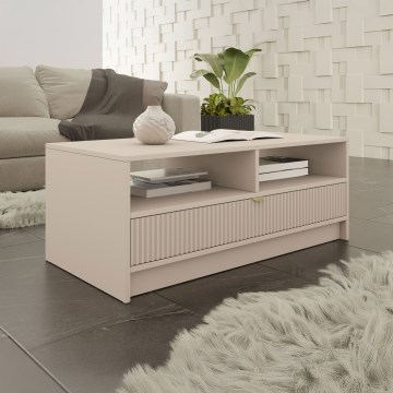 Stolik kawowy TIRENO 100x40 cm beżowy