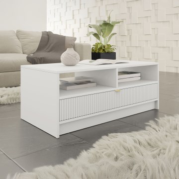 Stolik kawowy TIRENO 100x40 cm biały