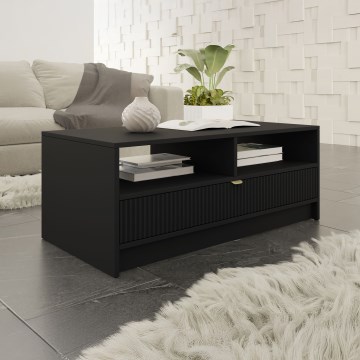 Stolik kawowy TIRENO 100x40 cm czarny
