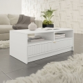 Stolik kawowy TIRENO 40x100 cm biały