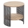 Stolik kawowy TRAFICA 41x41 cm czarny/beżowy