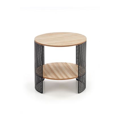 Stolik kawowy TRAFICA 41x41 cm czarny/beżowy