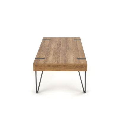 Stolik kawowy TULUZA 41x120 cm złoty orzech/czarny