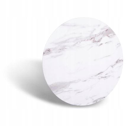 Stolik kawowy VERTIGO 45x80 cm złoty/biały dekor marmuru