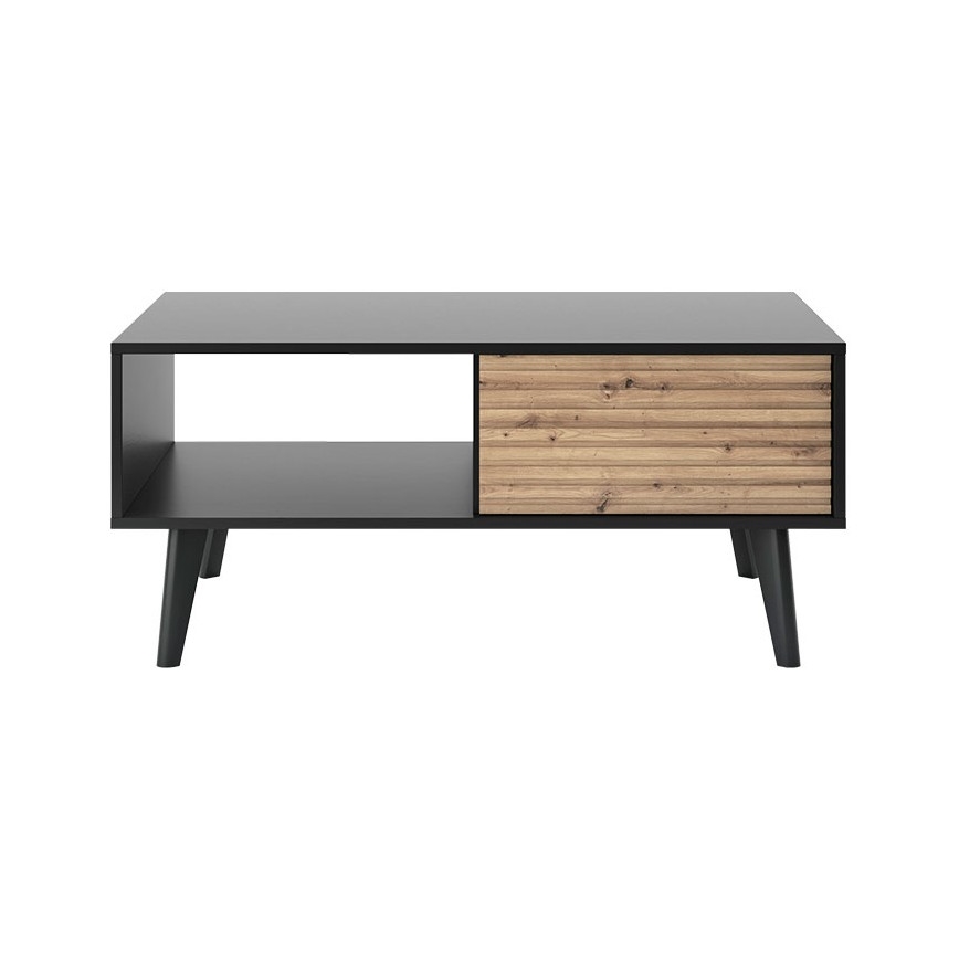 Stolik kawowy WILLOW 46x104 cm czarny/brązowy