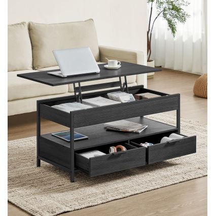 Stolik kawowy z podnoszonym blatem NYRO czarny