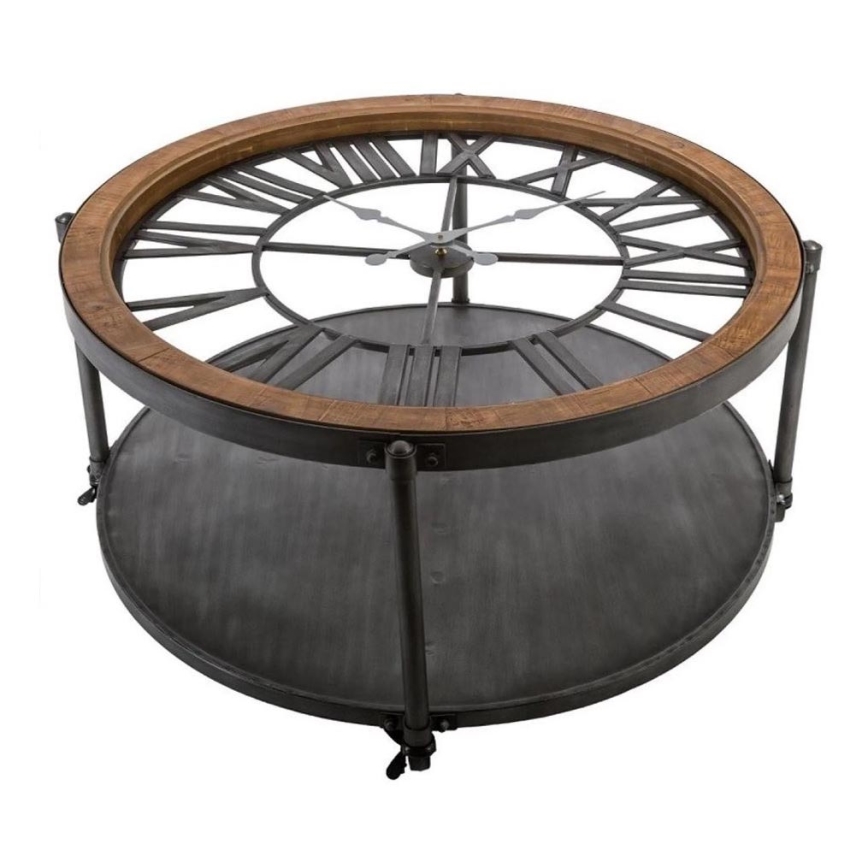 Stolik kawowy z zegarem CHRONO 89,5x47 cm 1xAA