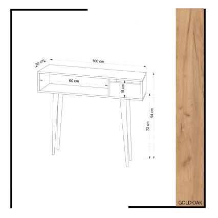 Stolik KIOGI 94x100 cm biały/beż