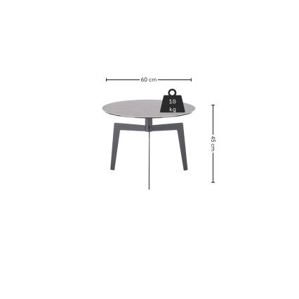 Stolik konferencyjny BALANCE śr. 60 cm szary/antracyt