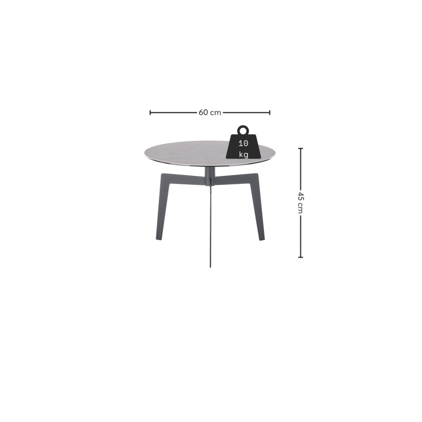 Stolik konferencyjny BALANCE śr. 60 cm szary/antracyt