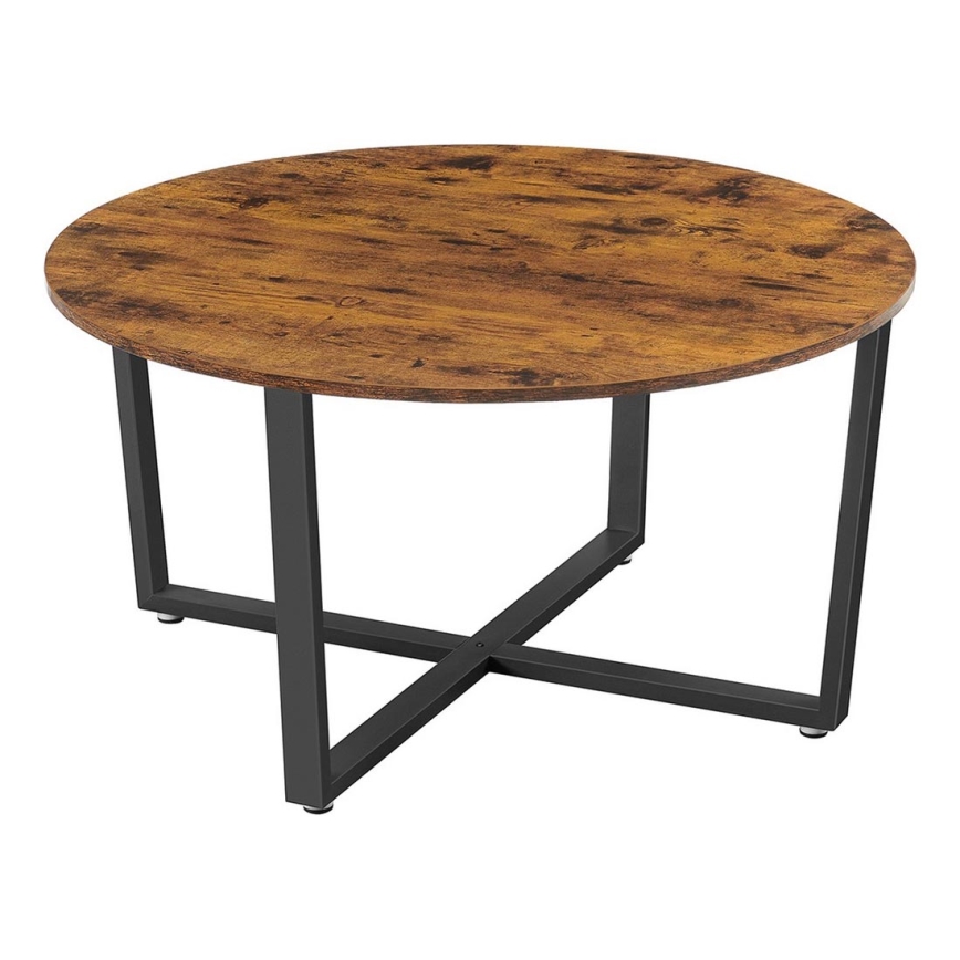 Stolik konferencyjny ELDUR brązowy/czarny